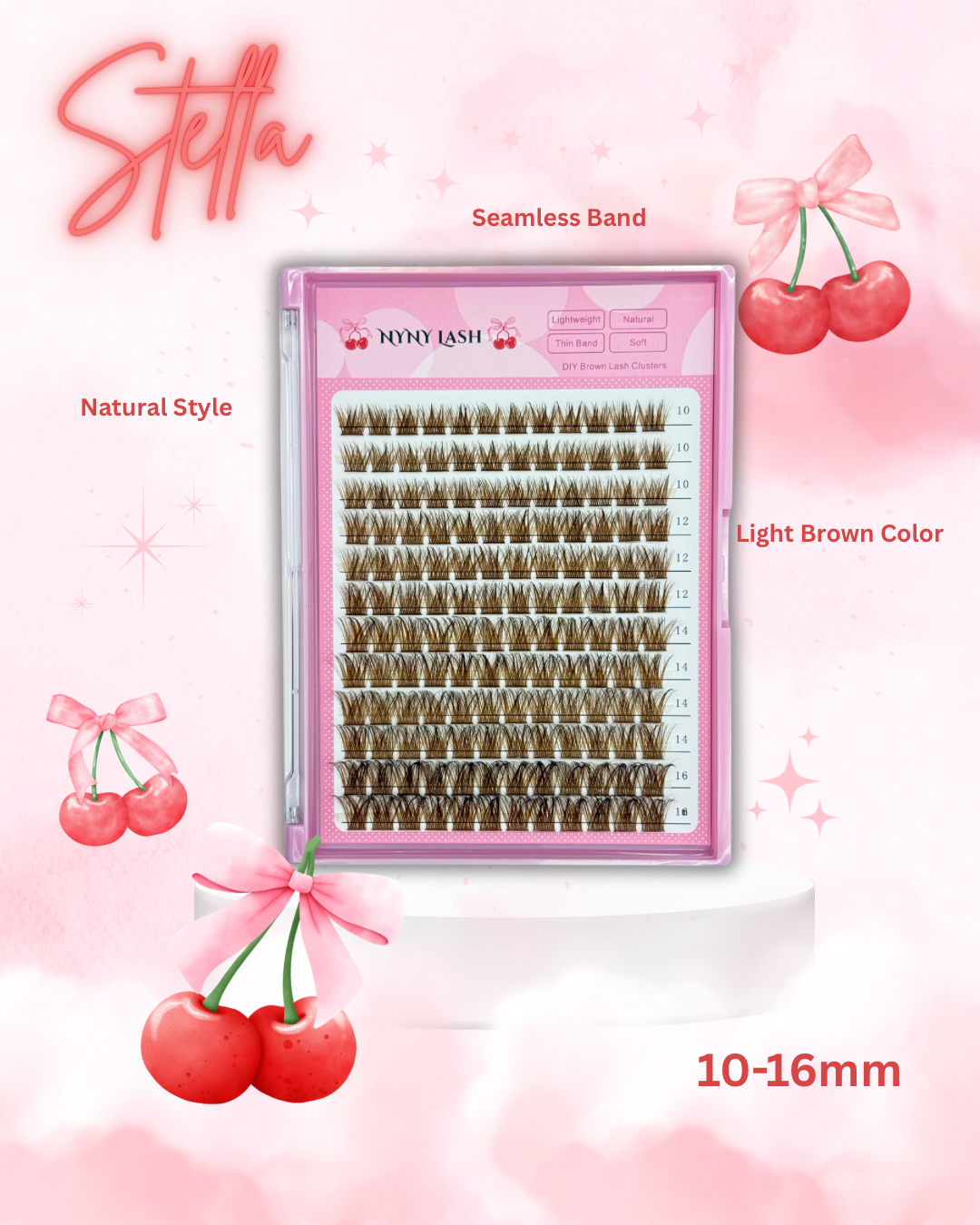 Stella - Light Brownish Red Individual Lashes