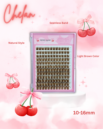 Chelan - Light Brownish Red Individual Lashes